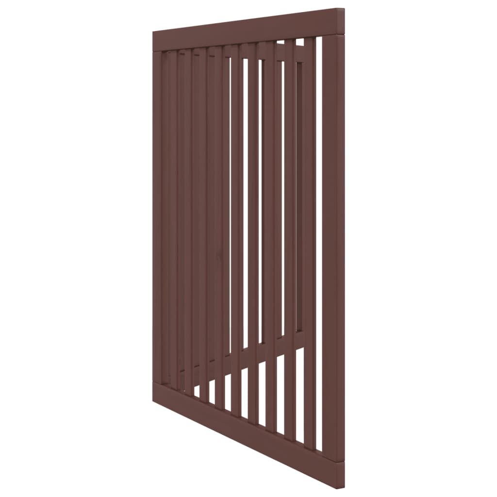 vidaXL Dog Gate Foldable 2 Panels Brown 160 cm Poplar Wood 5