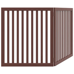 vidaXL Dog Gate Foldable 2 Panels Brown 160 cm Poplar Wood 6
