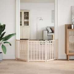 vidaXL Dog Gate Foldable 3 Panels 150 cm Solid Wood Fir 3