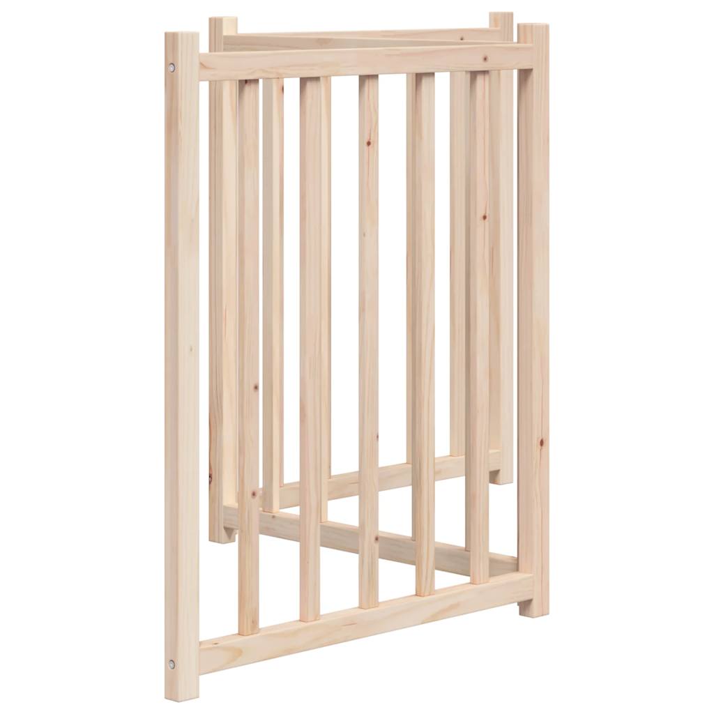 vidaXL Dog Gate Foldable 3 Panels 150 cm Solid Wood Fir 5