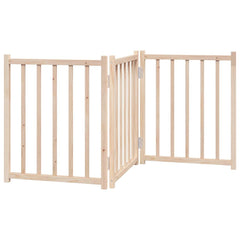 vidaXL Dog Gate Foldable 3 Panels 150 cm Solid Wood Fir 6