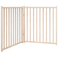 vidaXL Dog Gate Foldable 2 Panels 160 cm Solid Wood Fir 2