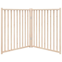 vidaXL Dog Gate Foldable 2 Panels 160 cm Solid Wood Fir 4