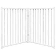 vidaXL Dog Gate Foldable 2 Panels White 160 cm Solid Wood Fir 4