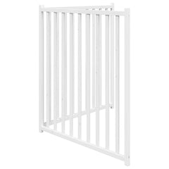 vidaXL Dog Gate Foldable 2 Panels White 160 cm Solid Wood Fir 5