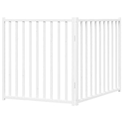 vidaXL Dog Gate Foldable 2 Panels White 160 cm Solid Wood Fir 6