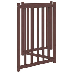 vidaXL Dog Gate Foldable 3 Panels Brown Oak 150 cm Solid Wood Fir 5