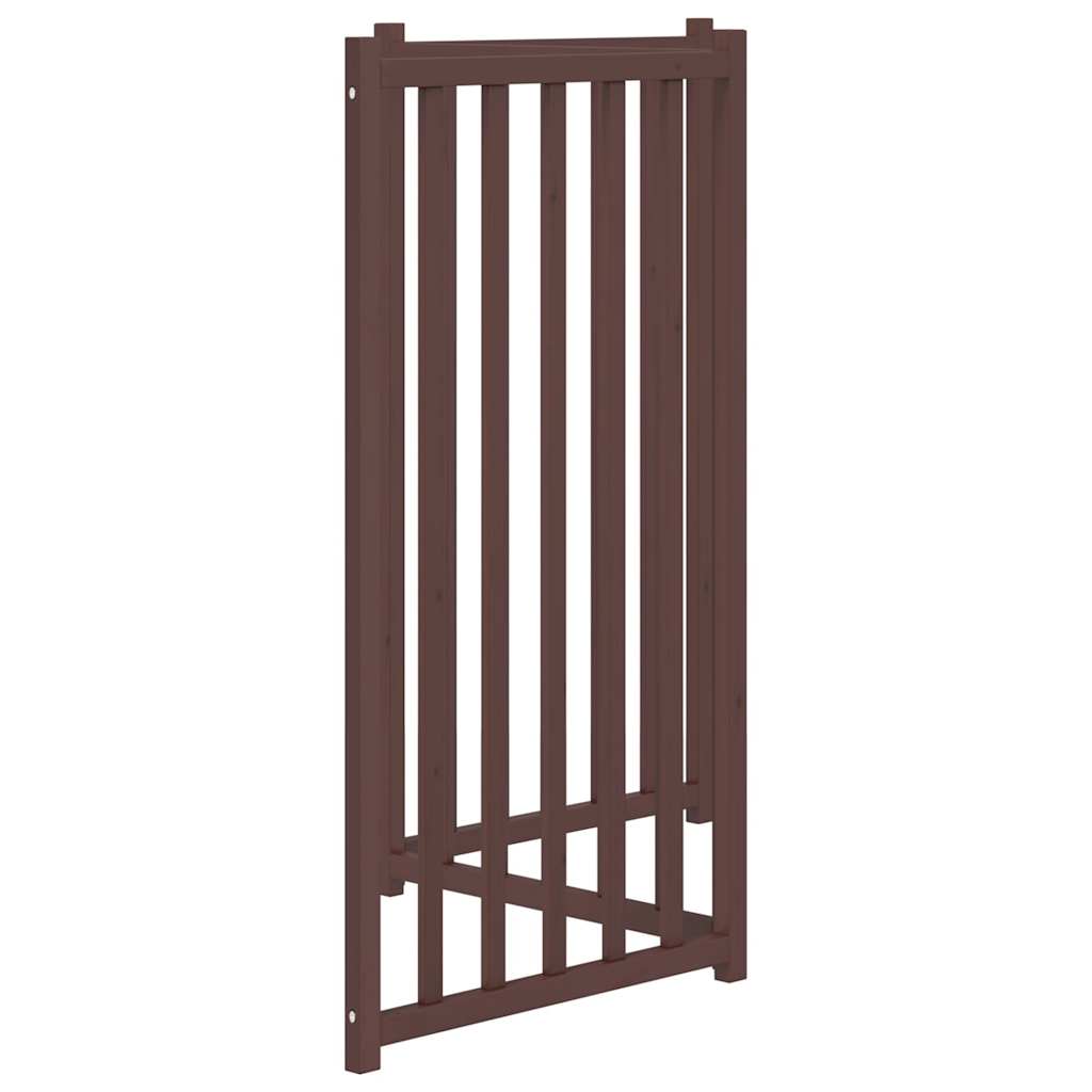 vidaXL Dog Gate Foldable 3 Panels Brown Oak 150 cm Solid Wood Fir 5