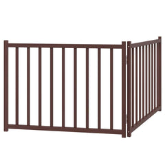 vidaXL Dog Gate Foldable 2 Panels Brown Oak 160 cm Solid Wood Fir 6