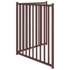 vidaXL Dog Gate Foldable 2 Panels Brown Oak 160 cm Solid Wood Fir 5