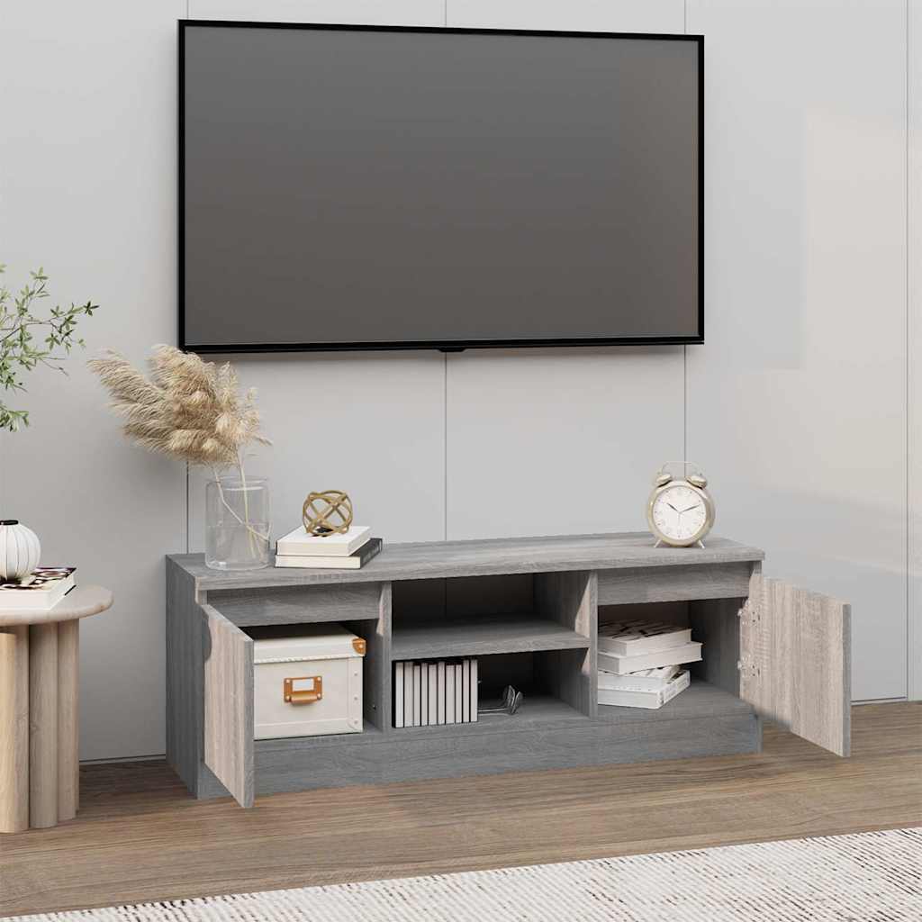 vidaXL TV Cabinet with Door Grey Sonoma 102x30x36 cm 3