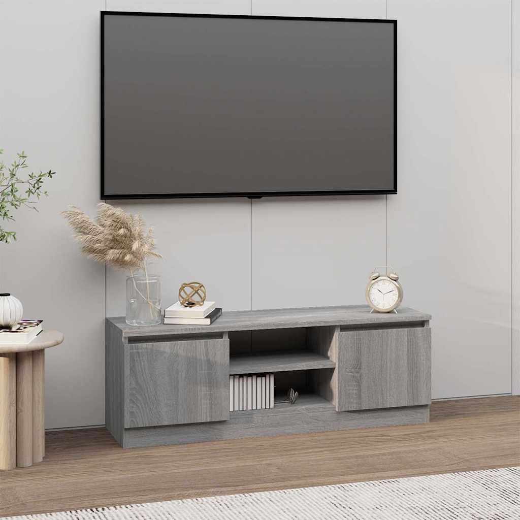 vidaXL TV Cabinet with Door Grey Sonoma 102x30x36 cm 1