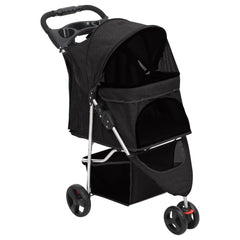 Folding Dog Stroller 80x46x98 cm Oxford Fabric Black