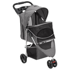 Folding Dog Stroller 80x46x98 cm Oxford Fabric Grey