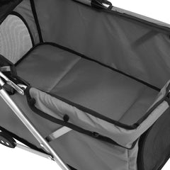 Folding Dog Stroller 76x50x100 cm Oxford Fabric Grey