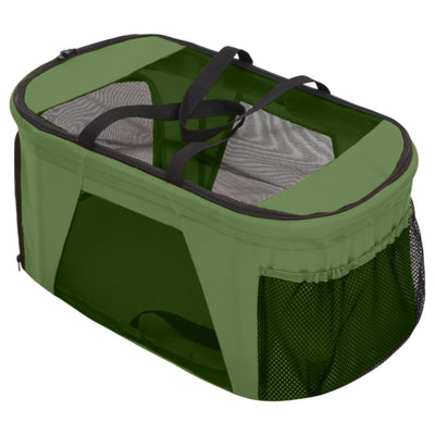 2-Layers Folding Dog Stroller Green 83x48x97 cm Oxford Fabric