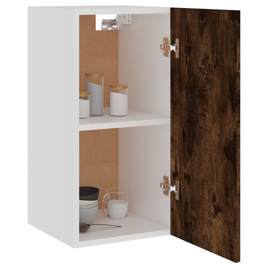 vidaXL Hanging Cabinet Lyon Smoked Oak 29.5x31x60 cm Engineered Wood 4