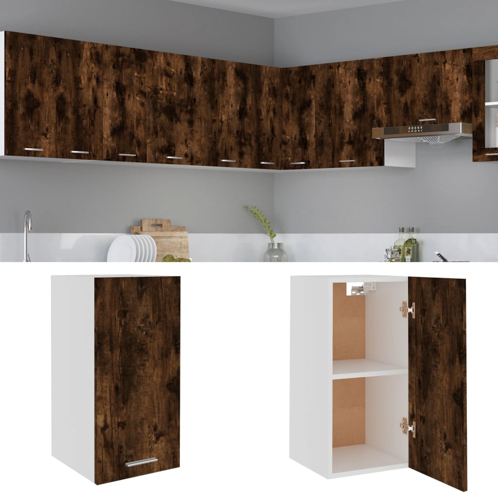 vidaXL Hanging Cabinet Lyon Smoked Oak 29.5x31x60 cm Engineered Wood 1