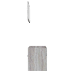 vidaXL 2 Piece Bathroom Furniture Set Grey Sonoma Engineered Wood 6