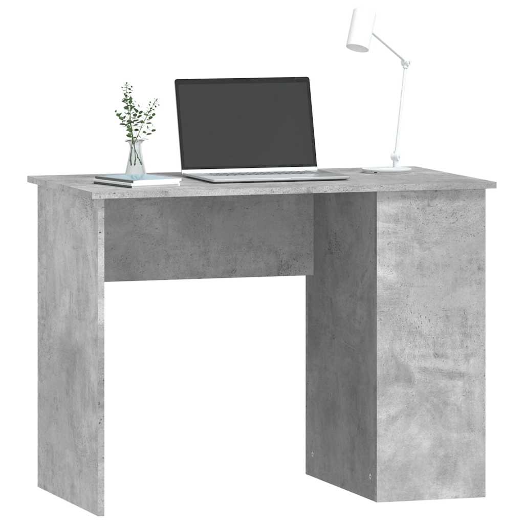 vidaXL Desk Concrete Grey 100x55x75 Engineered Wood 3