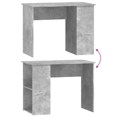vidaXL Desk Concrete Grey 100x55x75 Engineered Wood 6