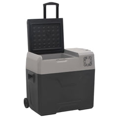 vidaXL Cool Box with Wheel and Handle Black&Grey 30 L Polypropylene 3