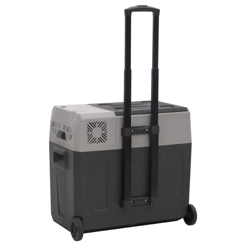 vidaXL Cool Box with Wheel and Handle Black&Grey 30 L Polypropylene 6