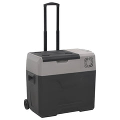 vidaXL Cool Box with Wheel and Handle Black&Grey 40 L Polypropylene 1