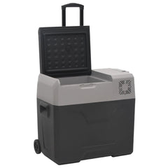 vidaXL Cool Box with Wheel and Handle Black&Grey 40 L Polypropylene 3