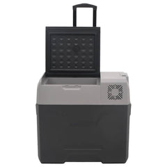 vidaXL Cool Box with Wheel and Adapter Black&Grey 40 L Polypropylene 5