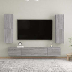 TV Cabinet 30.5x30x110 cm Engineered Wood Grey sonoma