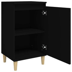 vidaXL Bedside Cabinets 2 pcs Black 40x35x70 cm Engineered Wood 6
