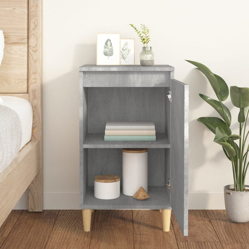 Bedside Cabinet Concrete Grey 40x35x70 cm Engineered Wood