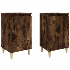 vidaXL Bedside Cabinets 2 pcs Smoked Oak 40x35x70 cm Engineered Wood 2