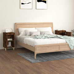 vidaXL Bedside Cabinets 2 pcs Smoked Oak 40x35x70 cm Engineered Wood 3