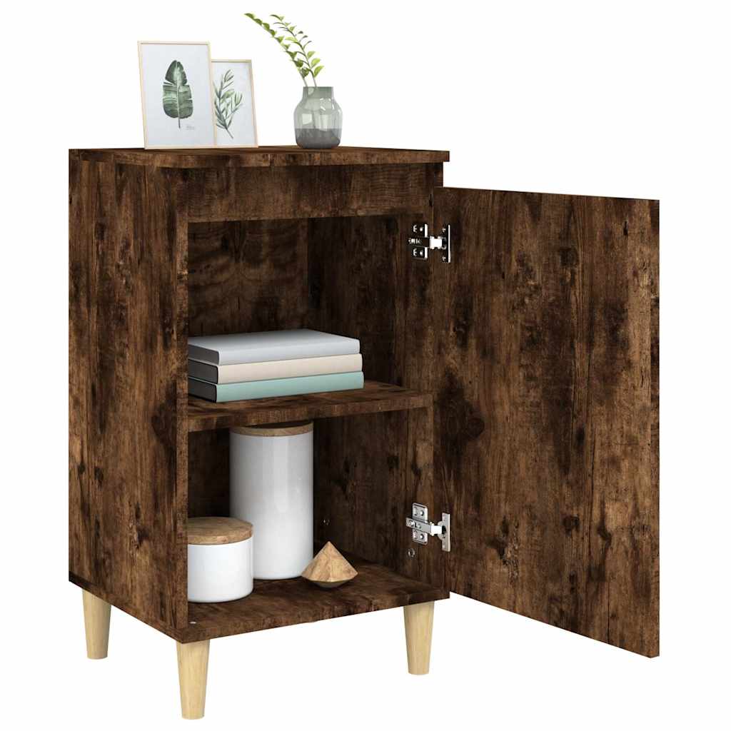 vidaXL Bedside Cabinets 2 pcs Smoked Oak 40x35x70 cm Engineered Wood 4