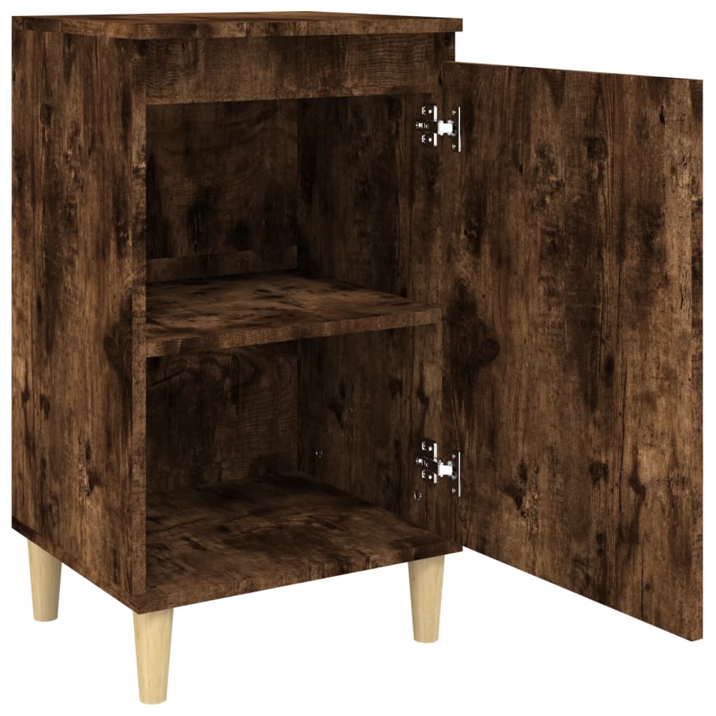 vidaXL Bedside Cabinets 2 pcs Smoked Oak 40x35x70 cm Engineered Wood 6