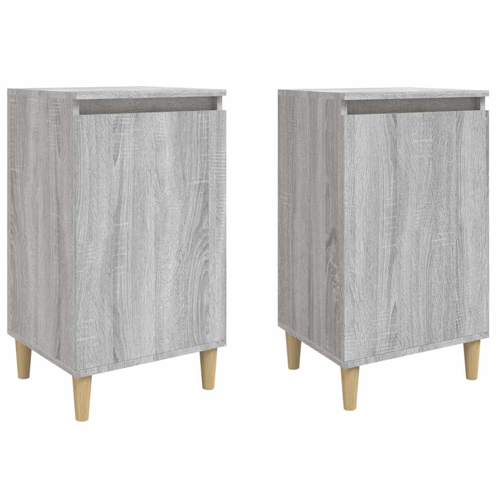 vidaXL Bedside Cabinets 2 pcs Grey Sonoma 40x35x70 cm Engineered Wood 2