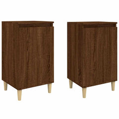 vidaXL Bedside Cabinets 2 pcs Brown Oak 40x35x70 cm Engineered Wood 2