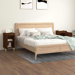 vidaXL Bedside Cabinets 2 pcs Brown Oak 40x35x70 cm Engineered Wood 3