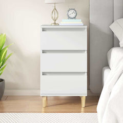 Bedside Cabinet 40x35x70 cm Engineered Wood White