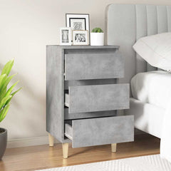 vidaXL Bedside Cabinet Concrete Grey 40x35x70 cm Engineered Wood 3