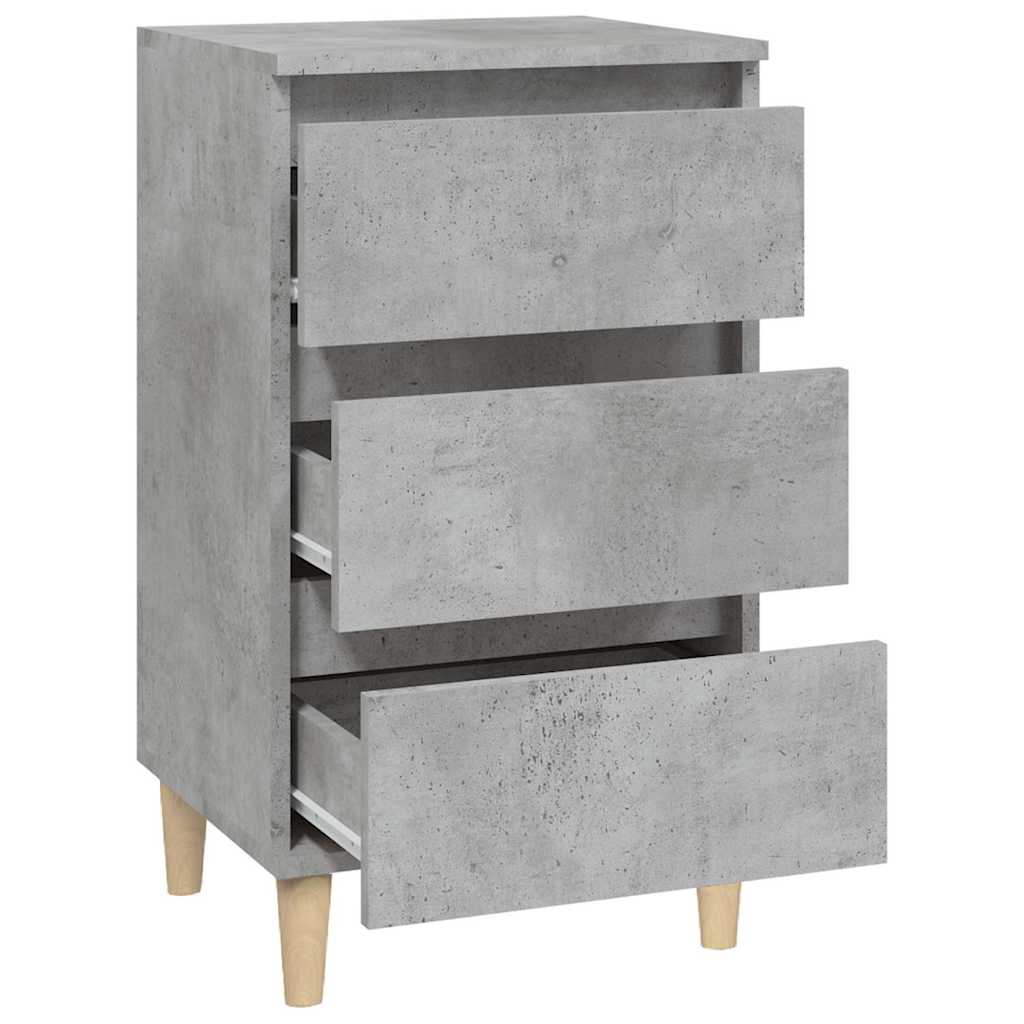 Bedside Cabinet 40x35x70 cm Engineered Wood Concrete grey