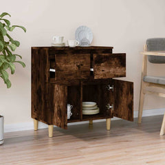 vidaXL Sideboard Smoked Oak 60x35x70 cm Engineered Wood 3