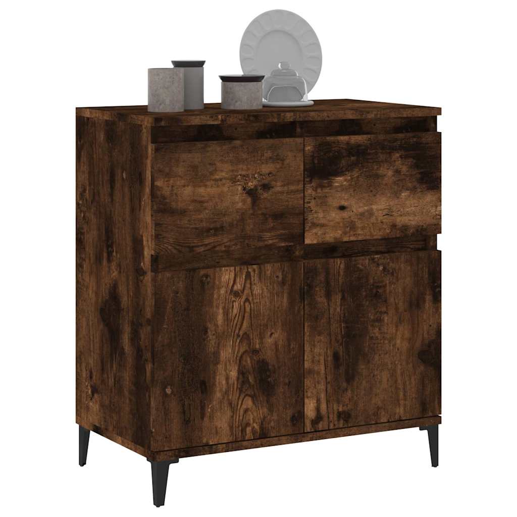 vidaXL Sideboard Smoked Oak 60x35x70 cm Engineered Wood 4