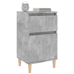 vidaXL Bedside Cabinet Concrete Grey 40x35x70 cm 4