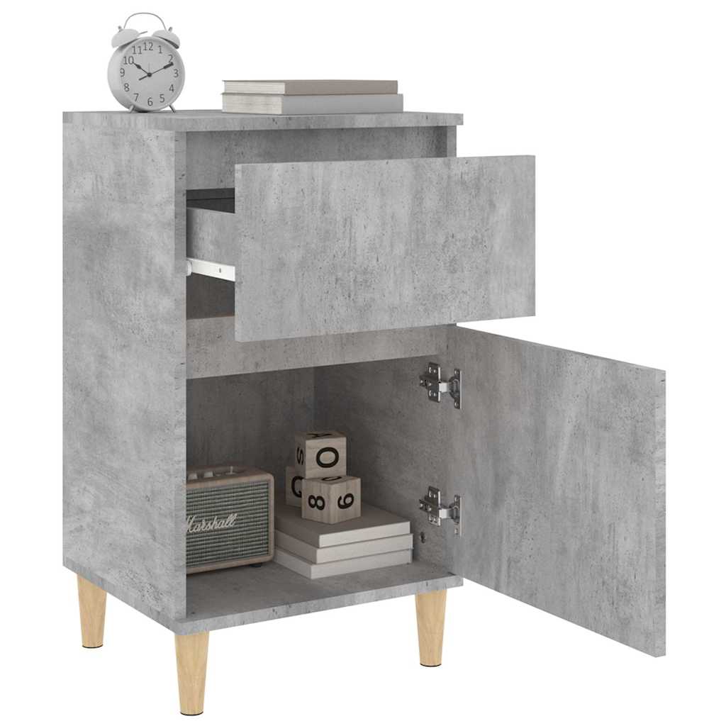 vidaXL Bedside Cabinet Concrete Grey 40x35x70 cm 5