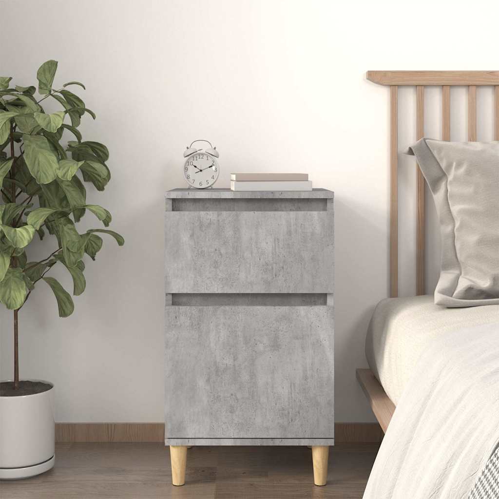 vidaXL Bedside Cabinet Concrete Grey 40x35x70 cm 1