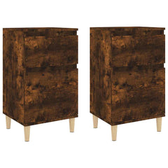 vidaXL Bedside Cabinet | Set of 2 | Smoked Oak 2