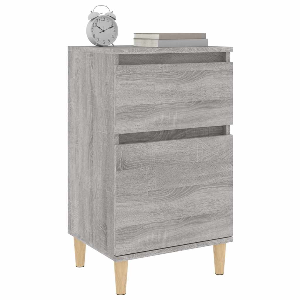 vidaXL Bedside Cabinet Grey Sonoma 40x35x70 cm 4